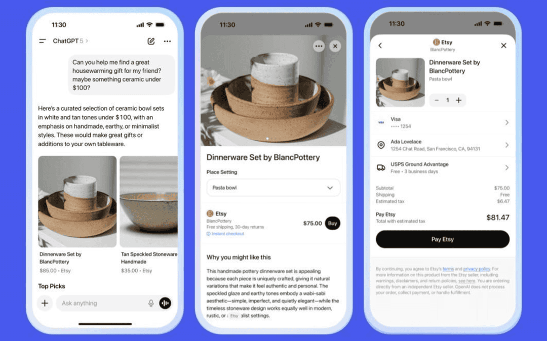 ChatGPT commerce integration exemple