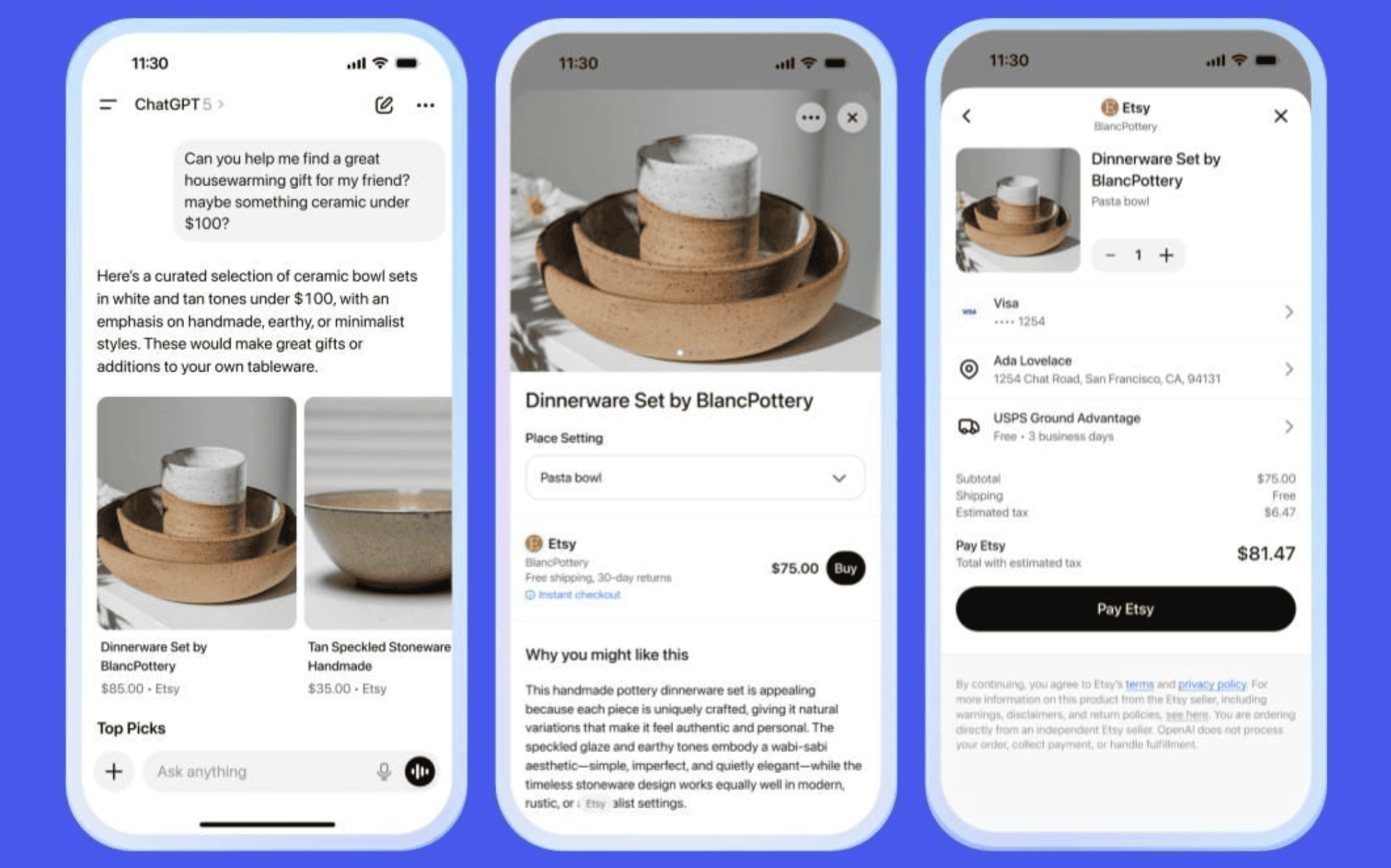 ChatGPT commerce integration exemple