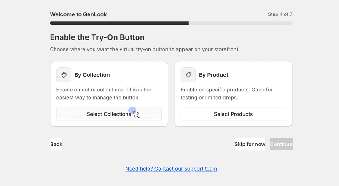 Enable Genlook on your products