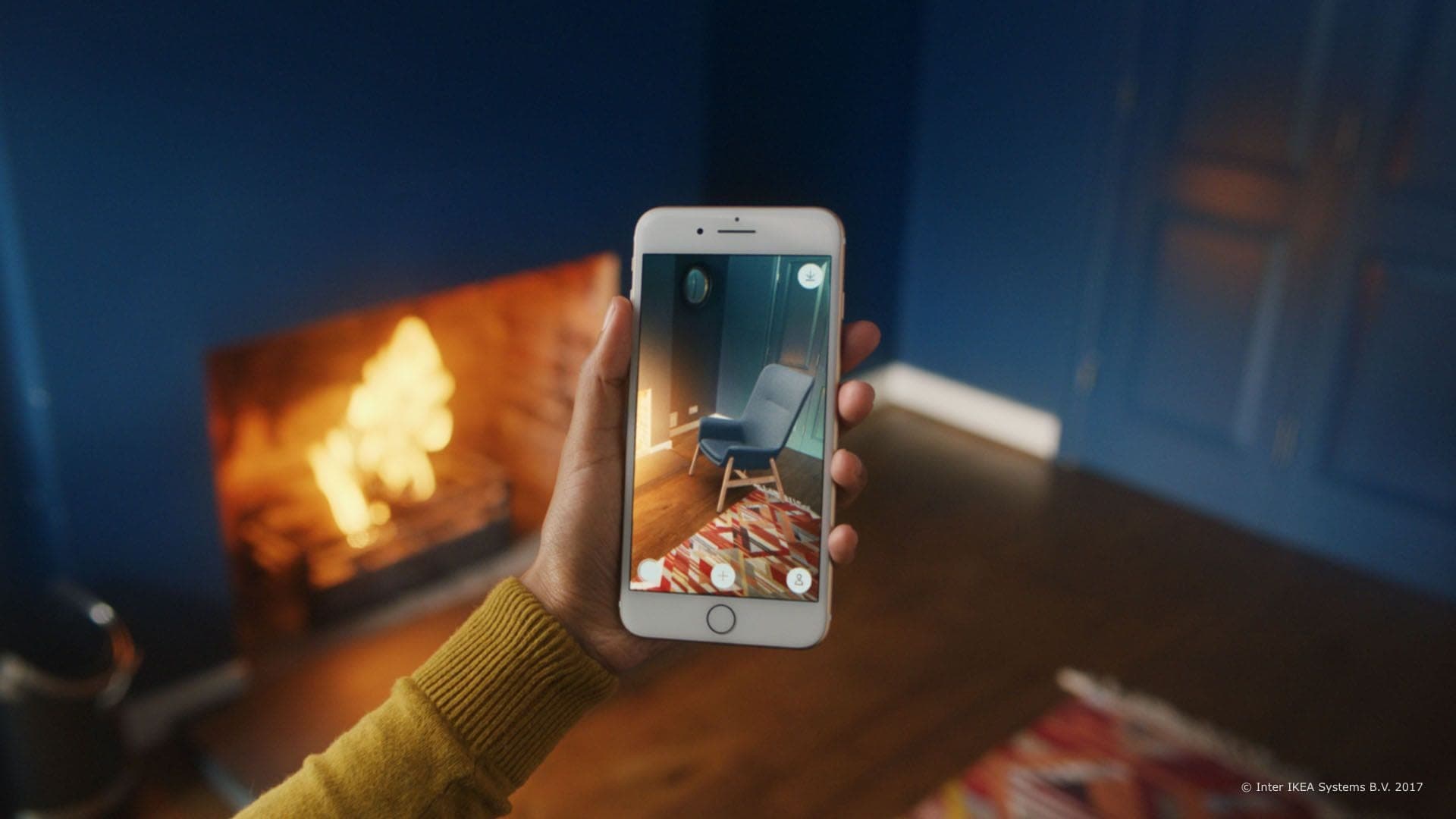 Example of IKEA Place app showing a 3D-rendered chair.