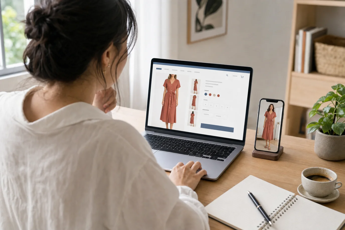 消費者在 PrestaShop 商店進行虛擬試穿