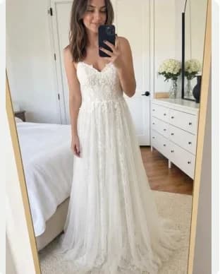 Lace wedding gown: FASHN Try-On Max result