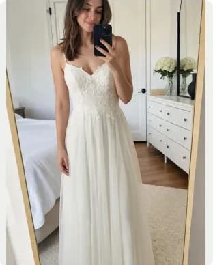 Lace wedding gown: Pixelcut result