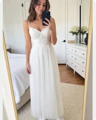 Lace wedding gown: Google Vertex AI result