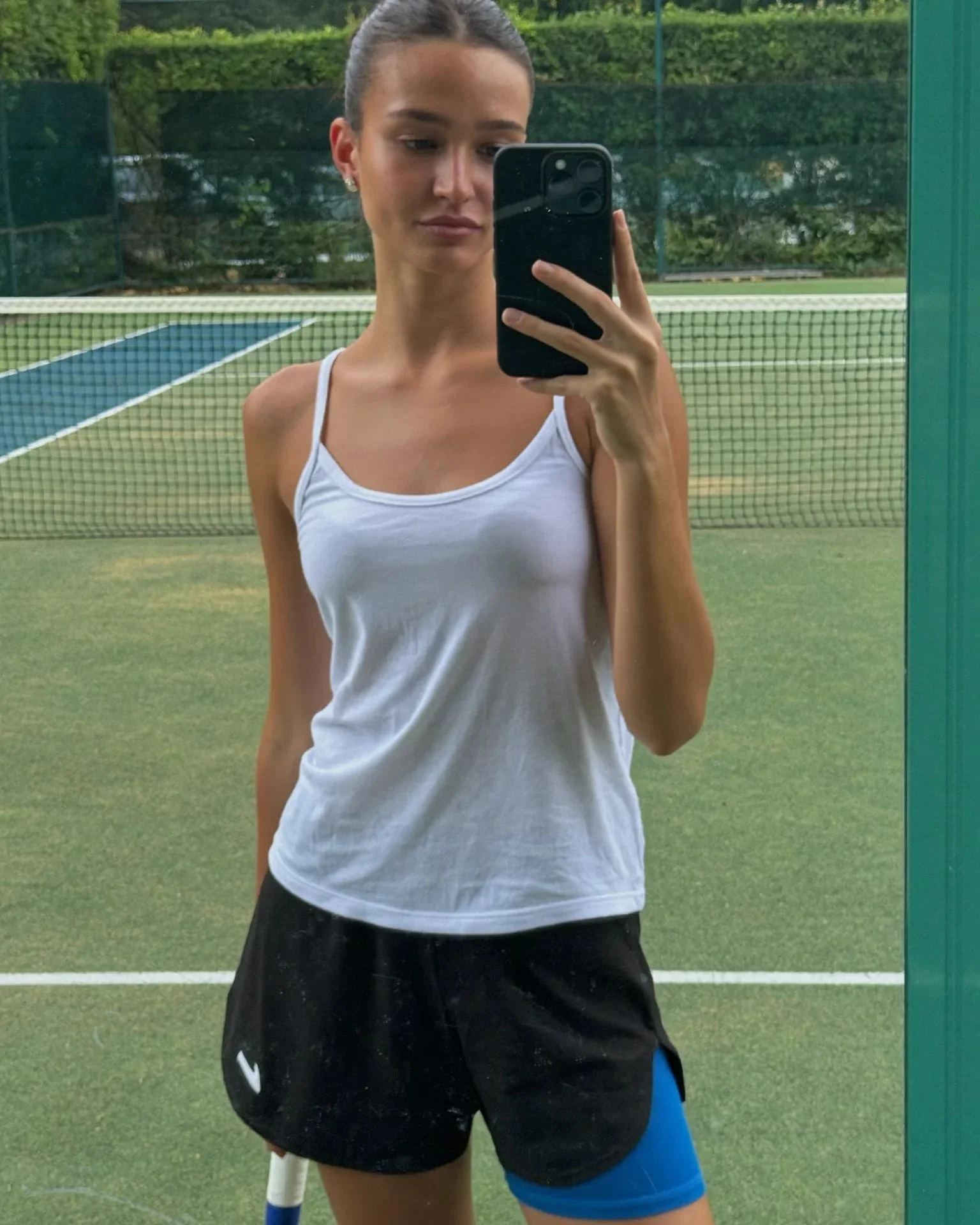 Tennis skirt/dress fitting naturally — before