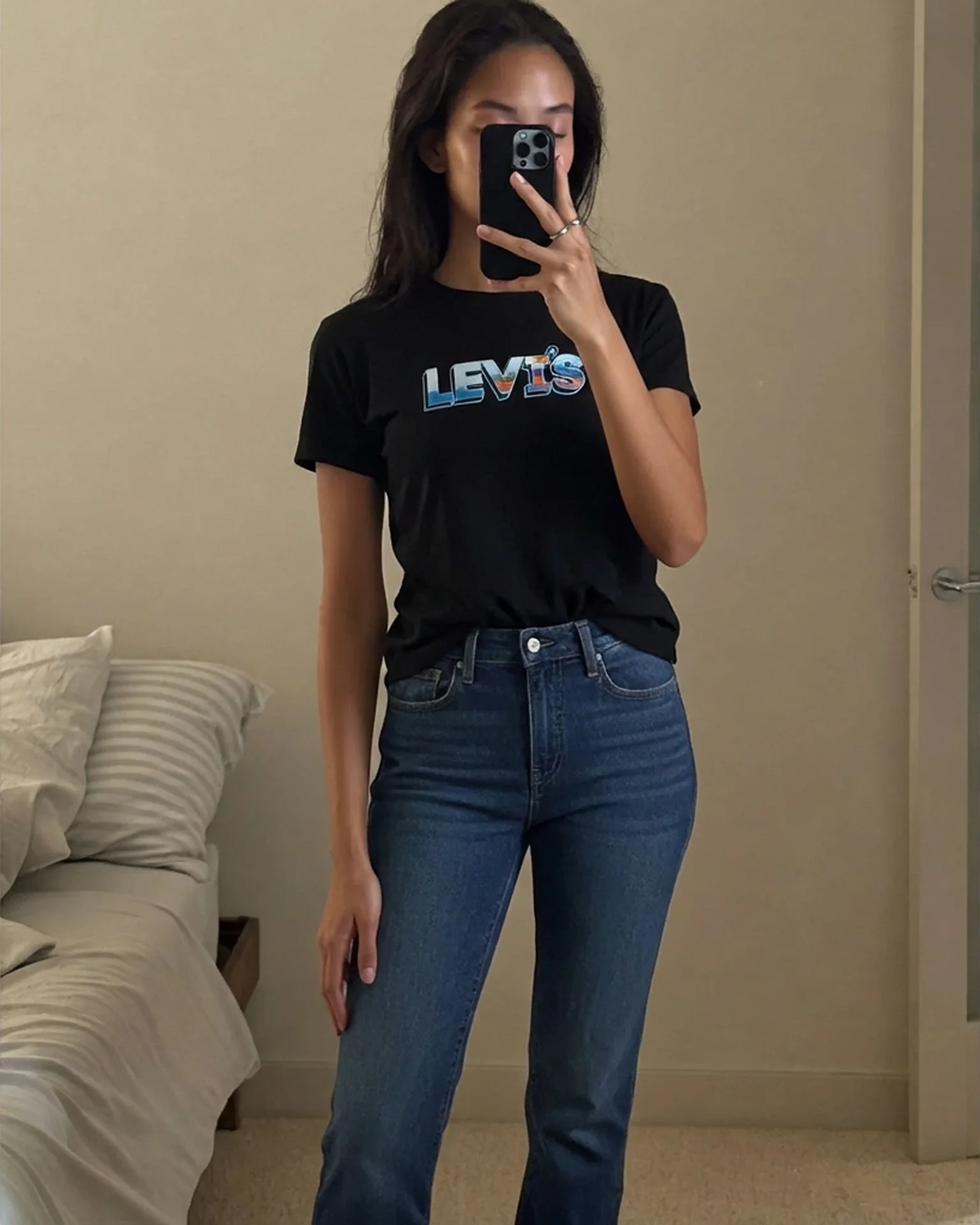 725 tinted bootcut with vintage faded wash — after