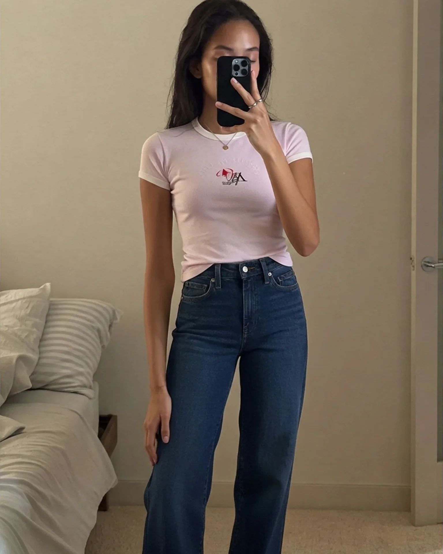 728 wide leg jeans showing drape and volume — after
