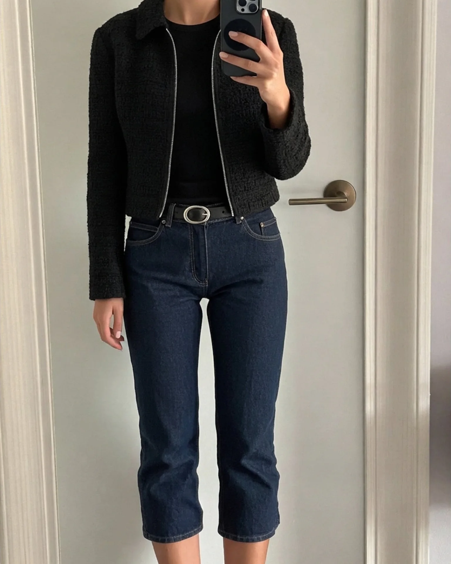 Structured blazer with accurate shoulder line — after