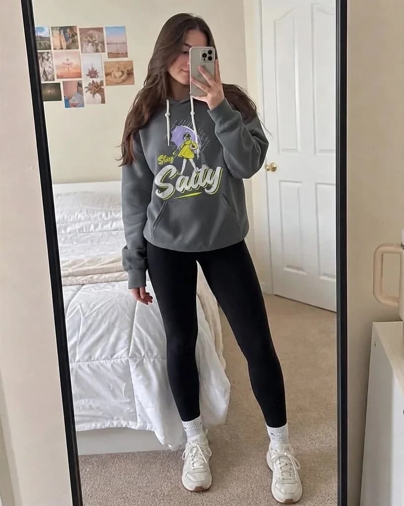Printed hoodie with accurate front graphic placement — after