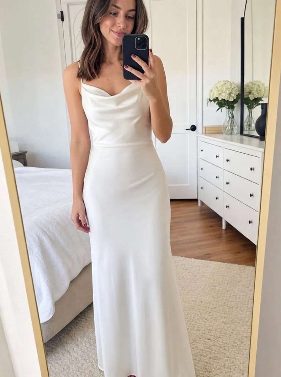 Satin slip gown