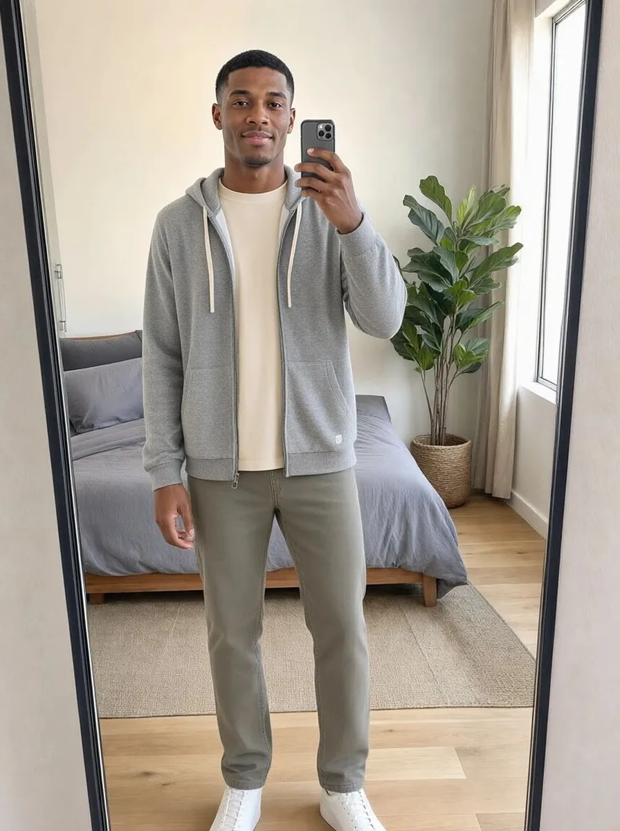Fleece zip hoodie