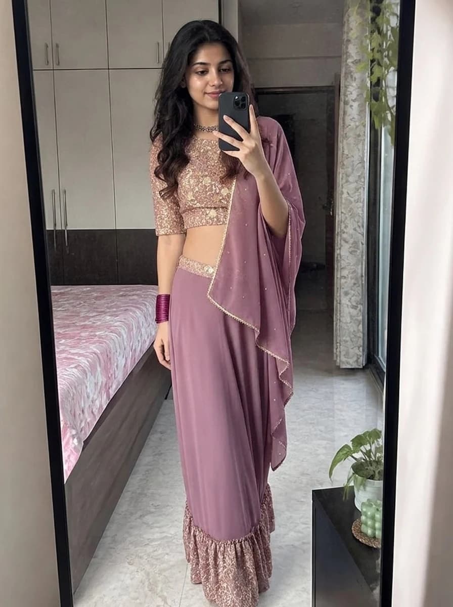 Embroidered lehenga set
