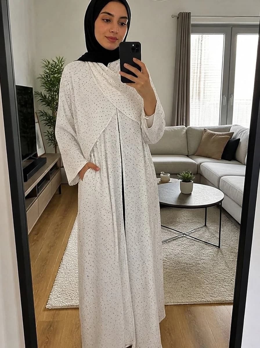 Open kimono abaya